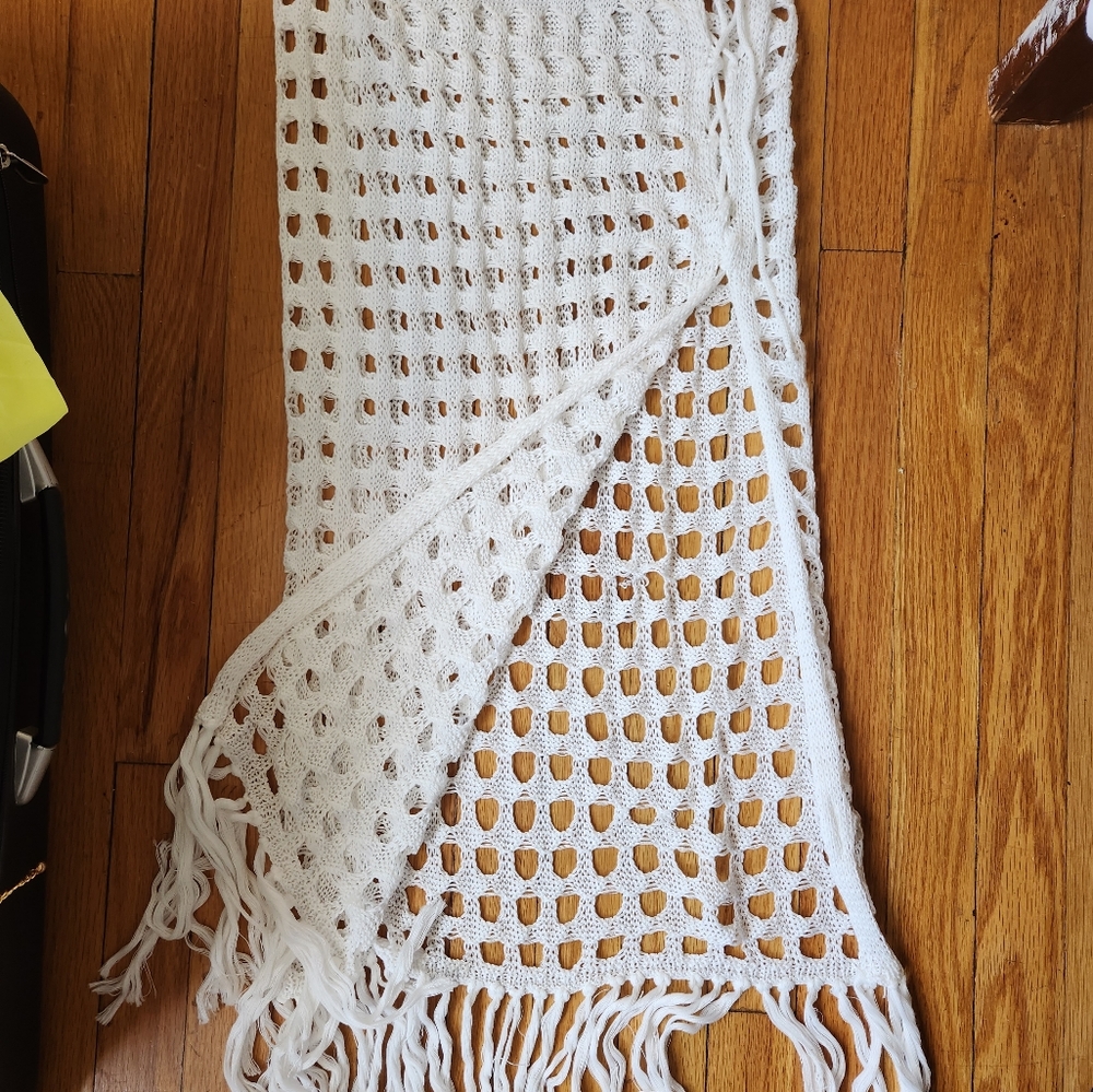 White Crochet Cover-up